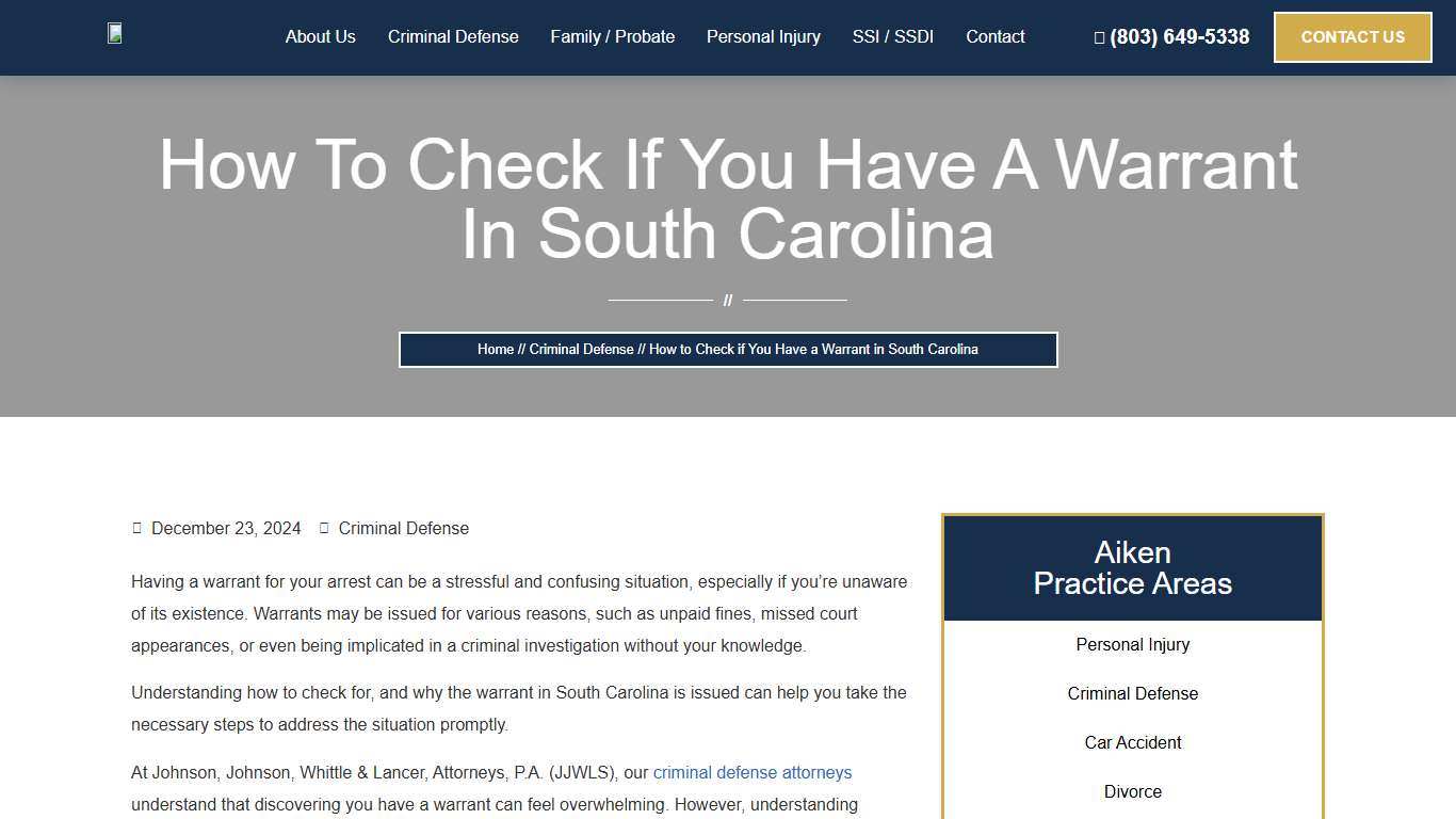 How To Check If You Have A Warrant In South Carolina
